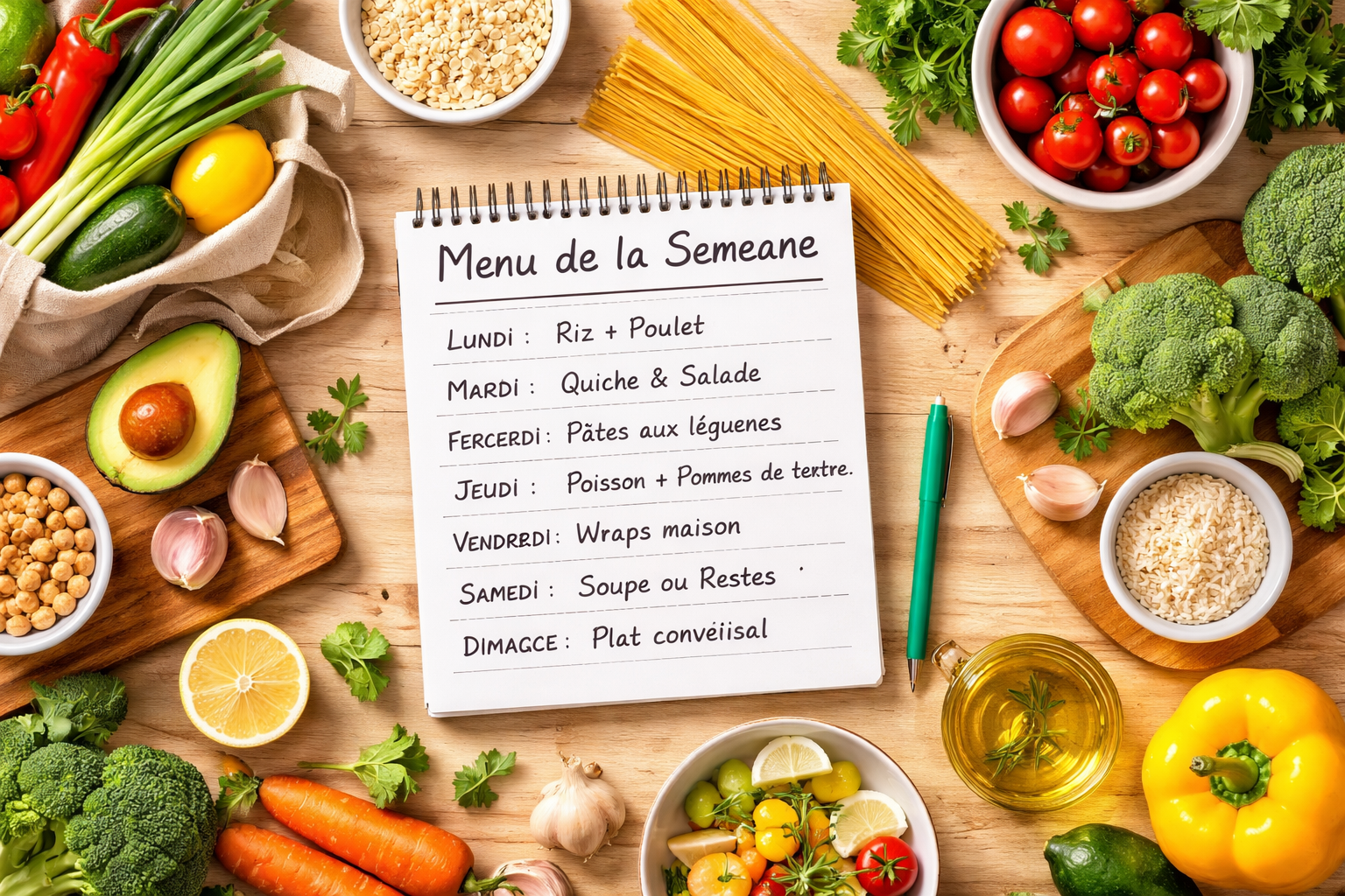 Menu de la semaine : la méthode simple pour manger varié sans se ruiner