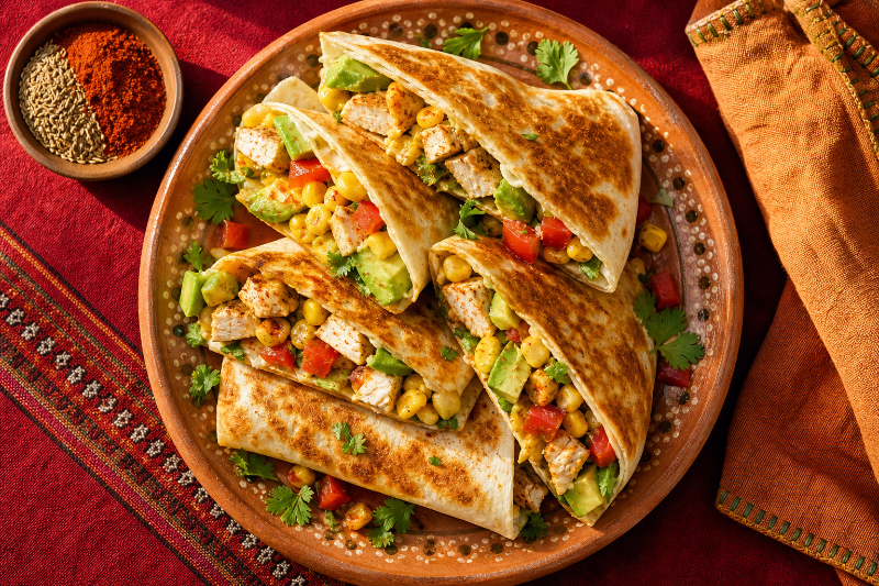 Wraps de poulet avocat, recette GustoPlan