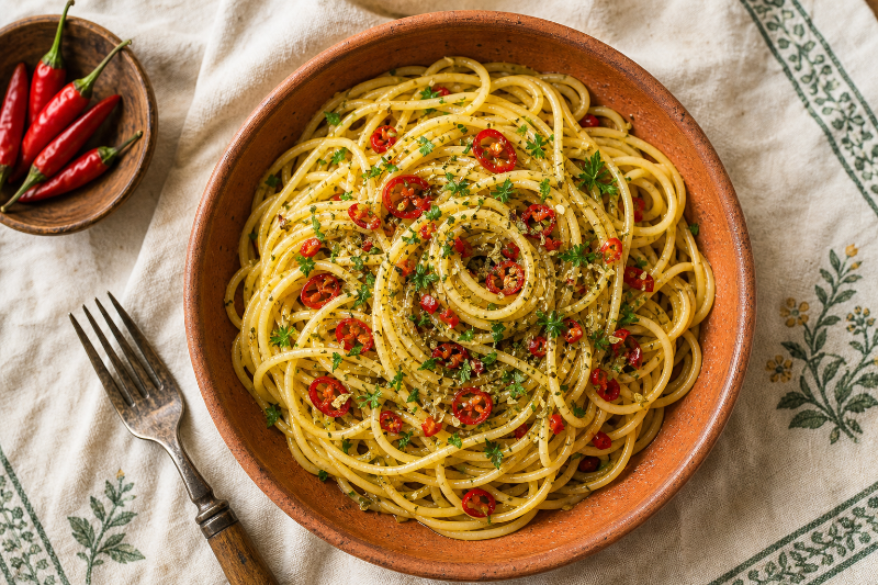 Spaghetti Aglio, Olio e Peperoncino — recette GustoPlan