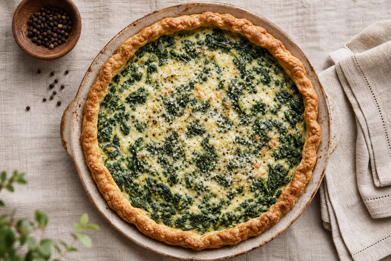 Quiche épinards ricotta, recette GustoPlan