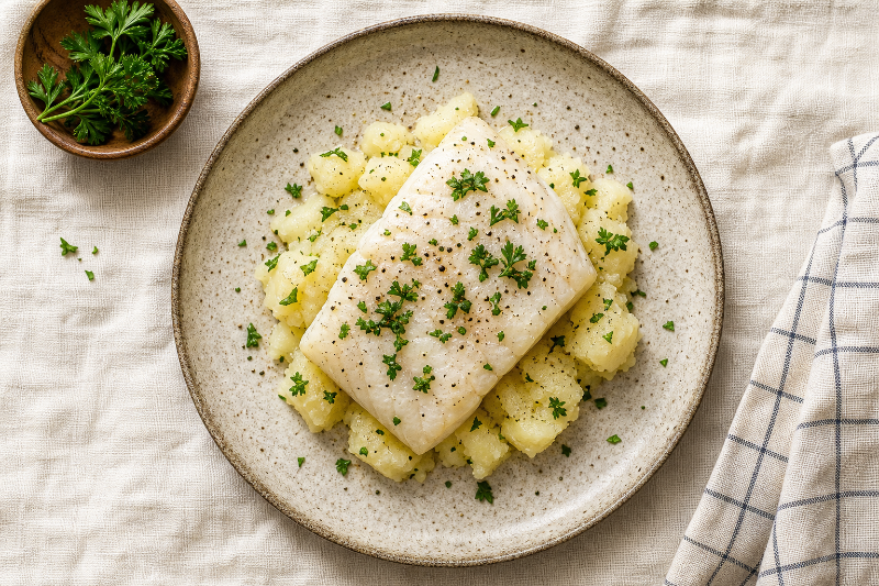 Cabillaud pommes de terre et persil, recette GustoPlan