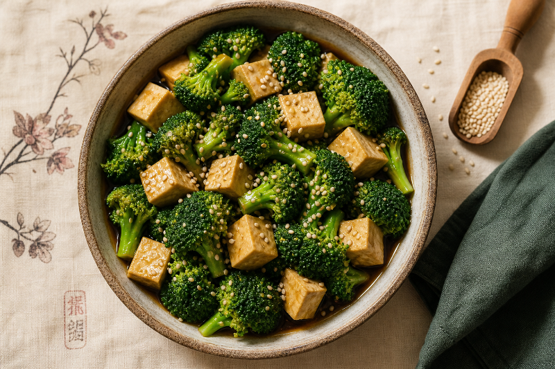Tofu brocolis sauce soja, recette GustoPlan