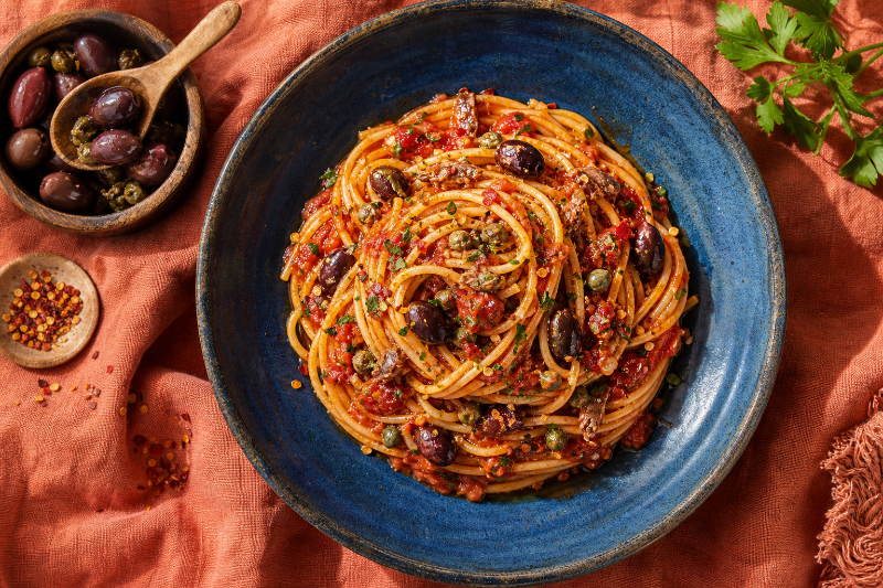 Spaghetti alla Puttanesca, GustoPlan recipe