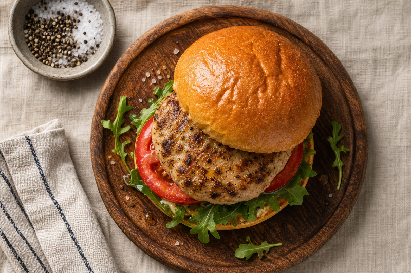 Turkey tomato burger, GustoPlan recipe