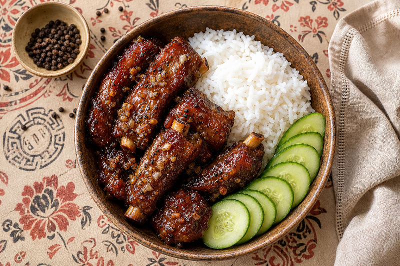 Caramelised pork spare ribs, GustoPlan recipe