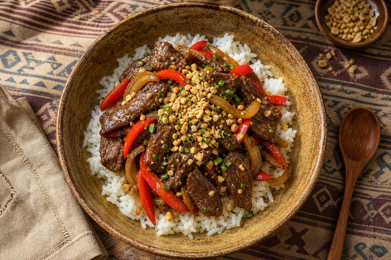Bœuf sauté à la citronnelle, recette GustoPlan