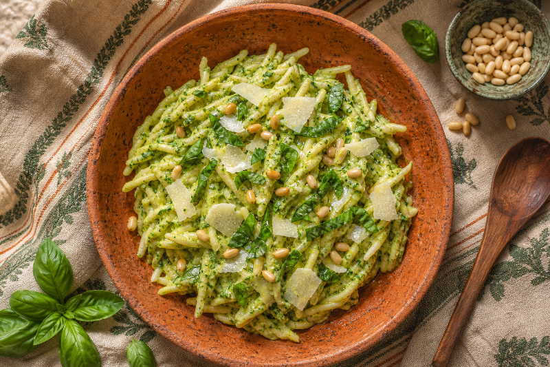 Trofie with zucchini pesto