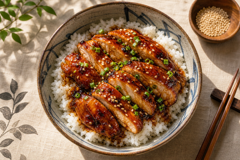 Poulet teriyaki et riz, recette GustoPlan