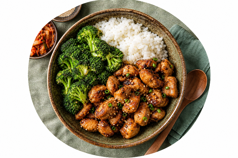 Dinde paprika-soja, brocolis et riz, recette GustoPlan