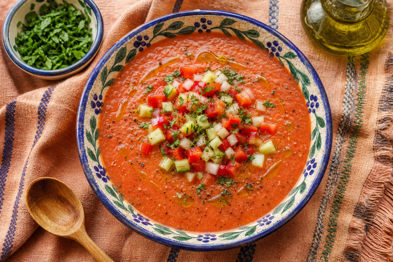 Gaspacho tomate concombre, recette GustoPlan