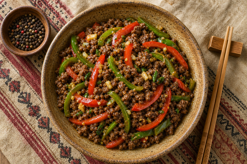 Boeuf Thaïlandais aux Poivrons, recette GustoPlan