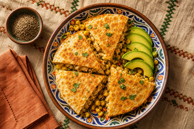 Quesadillas de poulet, recette GustoPlan
