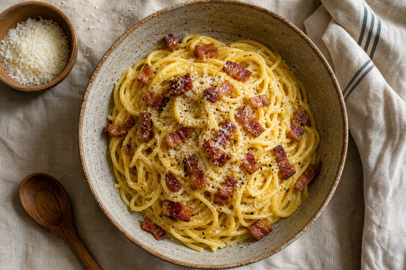 Spaghetti carbonara — recette GustoPlan
