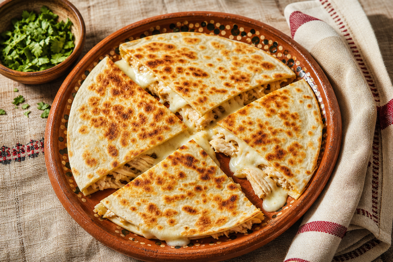 Quesadilla poulet mozzarella, recette GustoPlan