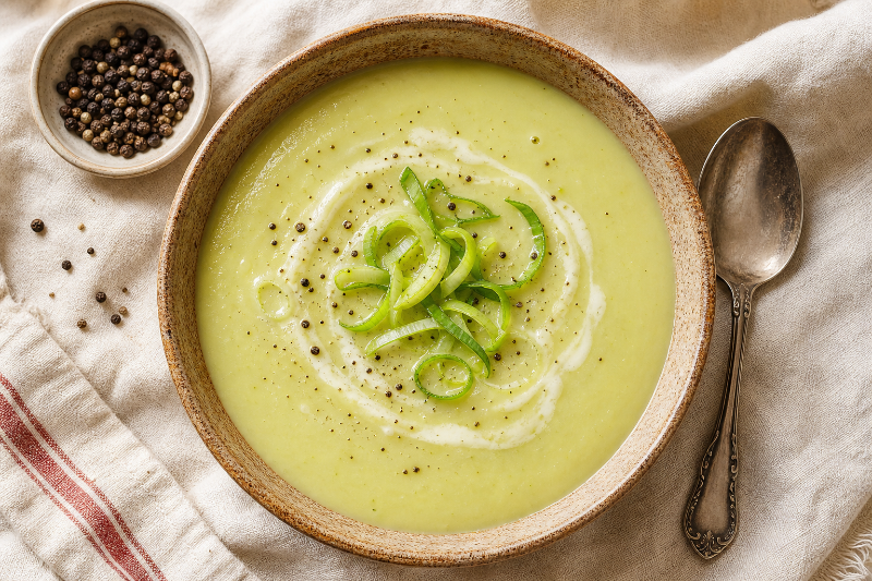 Leek and potato velouté, GustoPlan recipe