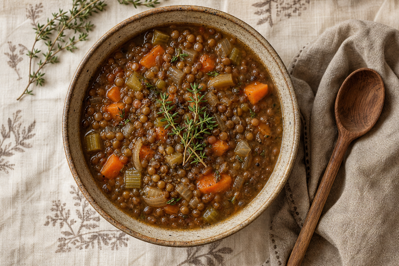 Soupe de lentilles, recette GustoPlan