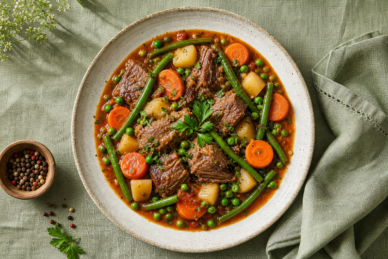 Spring lamb navarin, GustoPlan recipe