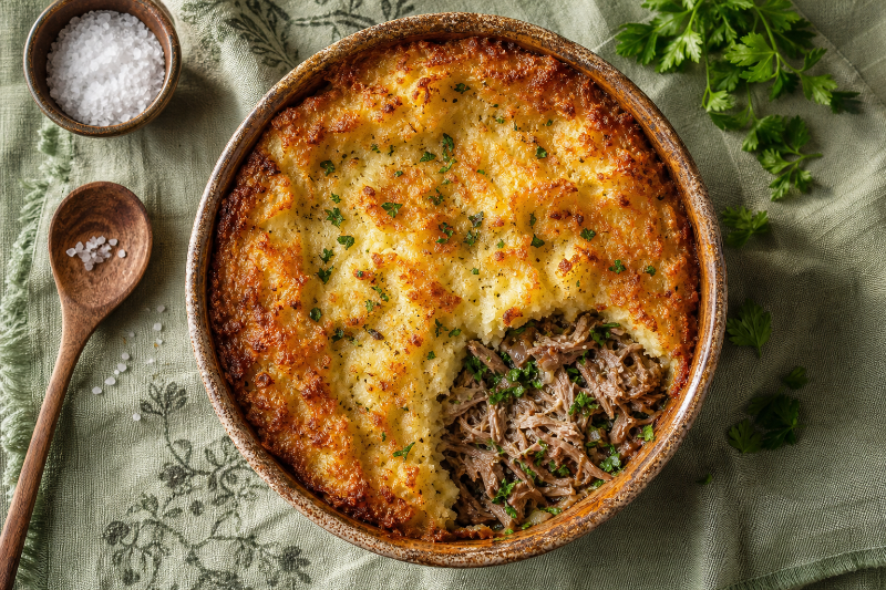 Duck confit parmentier, GustoPlan recipe
