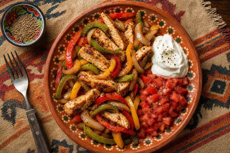 Fajitas poulet-poivrons