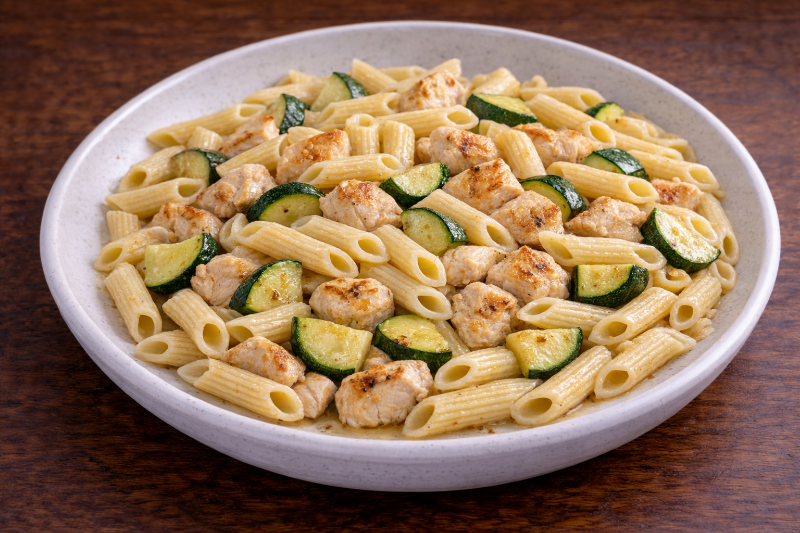 Mini penne Barilla Express au poulet et courgettes au Cookeo