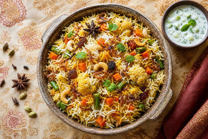 Vegetable biryani, GustoPlan recipe