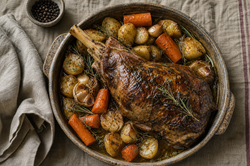 Gigot d'agneau de sept heures, recette GustoPlan