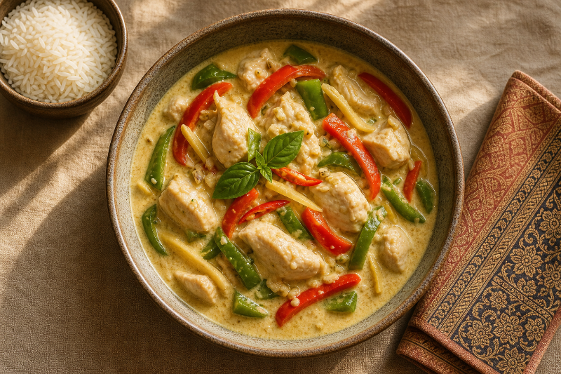 Poulet coco curry, recette GustoPlan