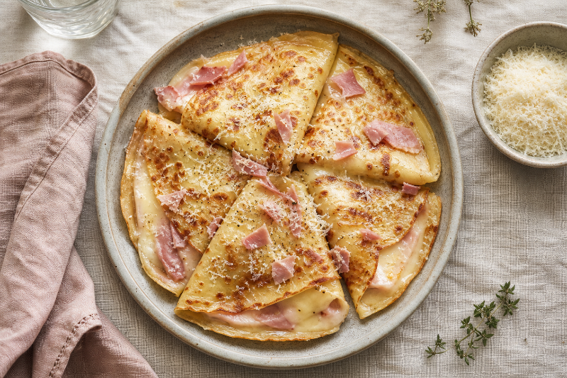 Crêpes jambon-fromage, recette GustoPlan