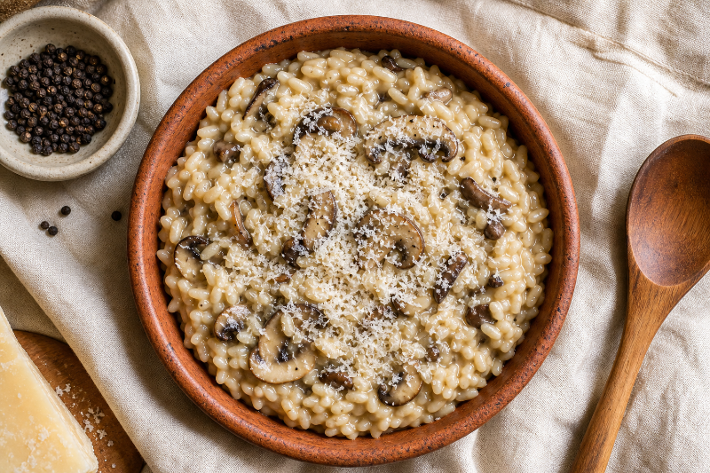 Risotto aux champignons au Cookeo, recette GustoPlan