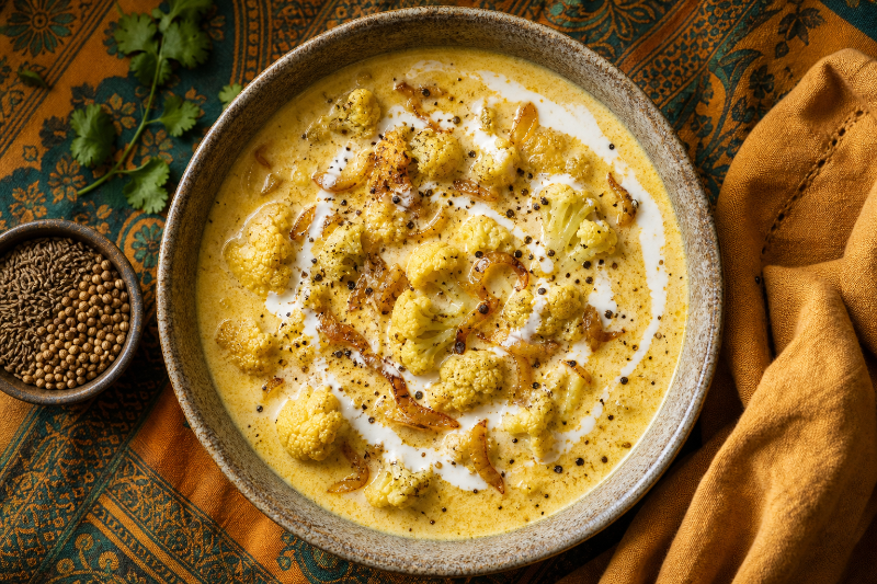 Curried cauliflower soup, GustoPlan recipe