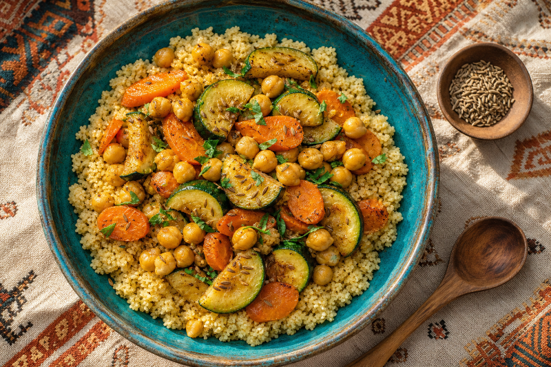Vegetarian vegetable couscous, GustoPlan recipe