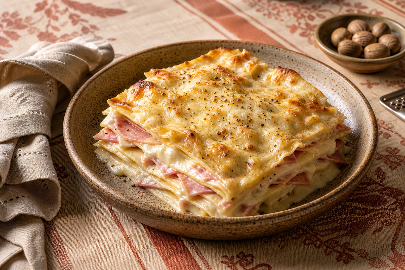 White ham and cheese lasagna, GustoPlan recipe