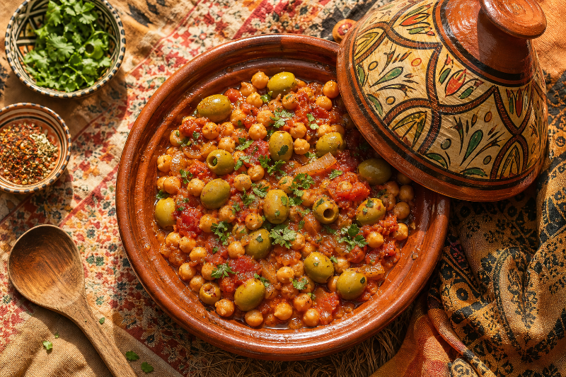 Chickpea olive tagine, GustoPlan recipe