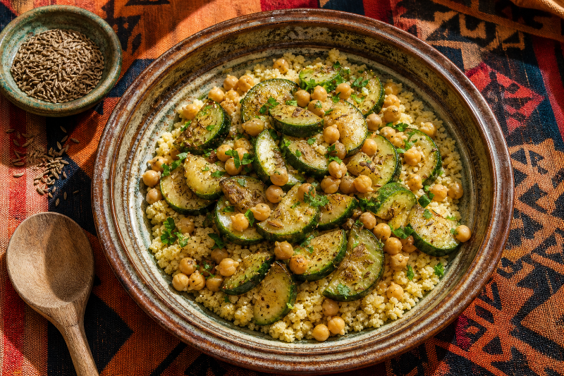 Vegetable couscous with chickpeas, GustoPlan recipe