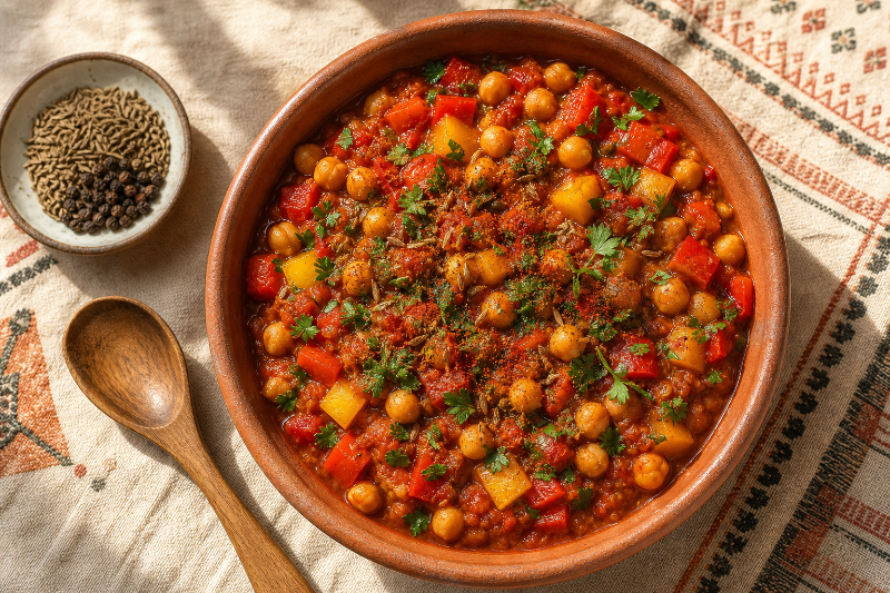 Ragoût de pois chiches aux tomates, recette GustoPlan