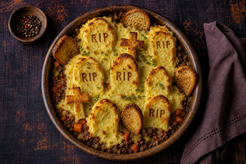 Hachis cimetière d'Halloween, recette GustoPlan
