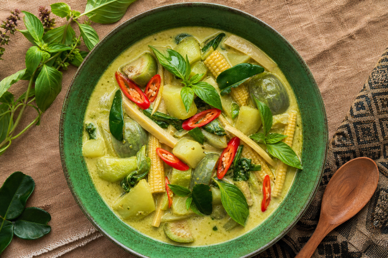 Thai Green Curry with Vegetables — recette GustoPlan