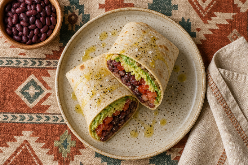 Red bean and avocado wrap, GustoPlan recipe