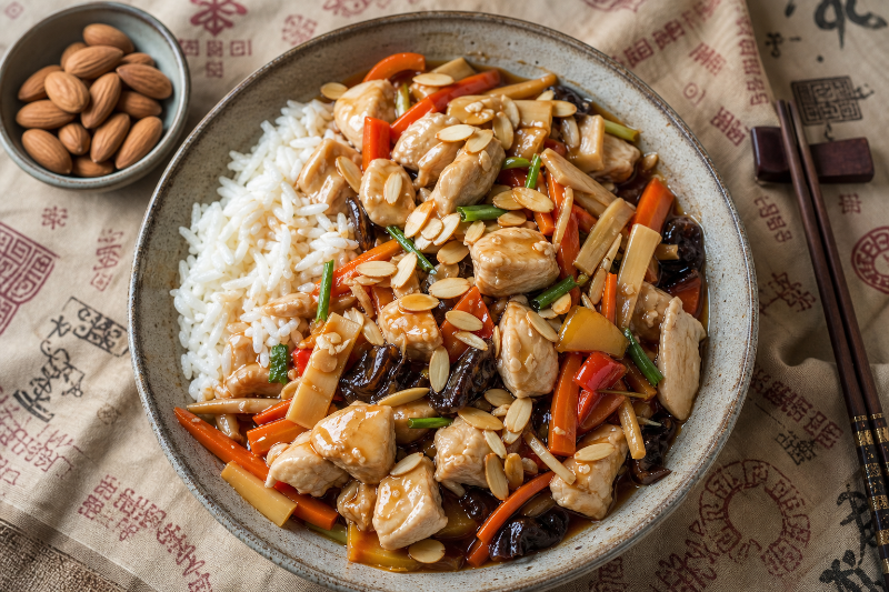 Chicken with almonds, GustoPlan recipe