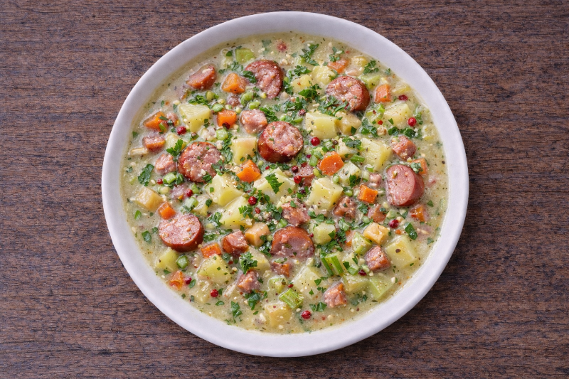 Soupe rustique de pommes de terre