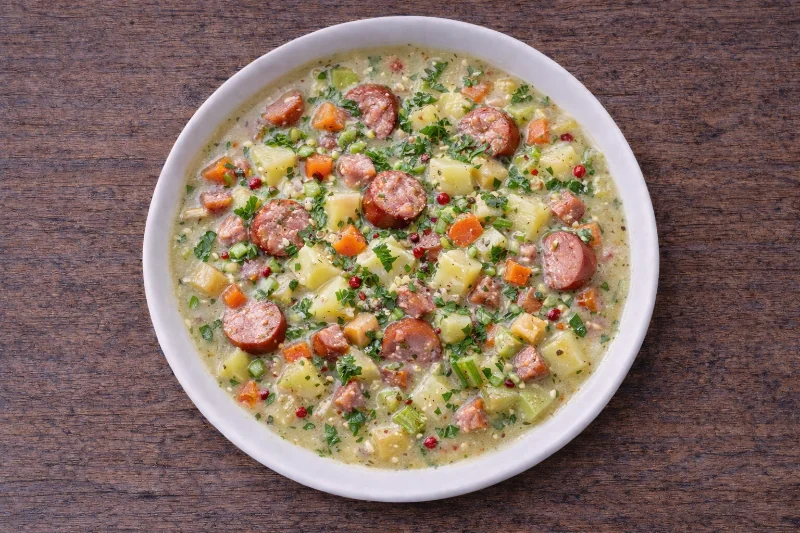 Soupe rustique de pommes de terre