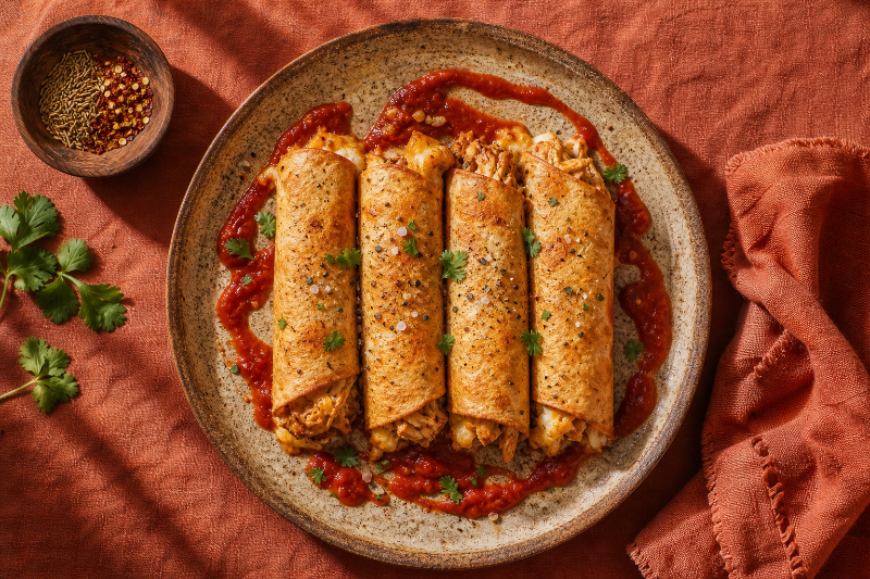 Wraps de poulet croustillants à l'air fryer, recette GustoPlan
