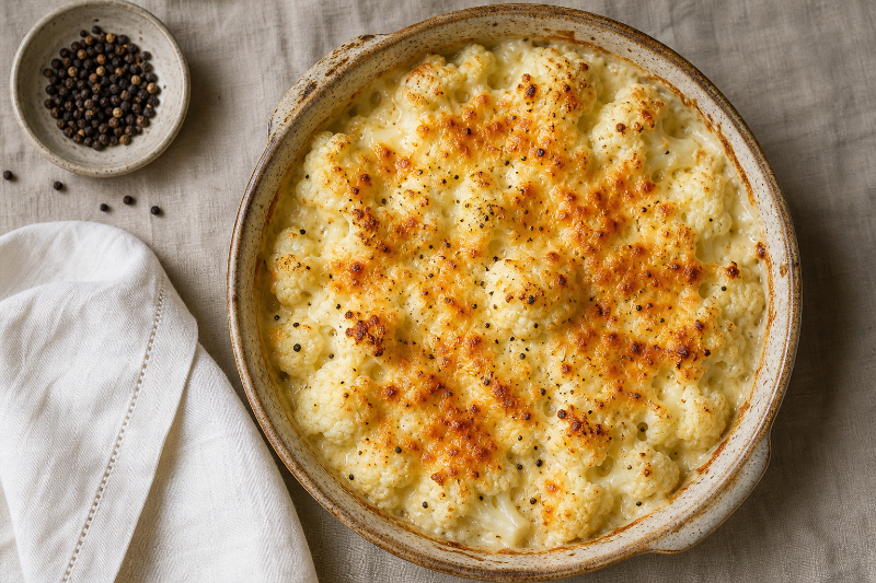 Gratin de chou-fleur, recette GustoPlan