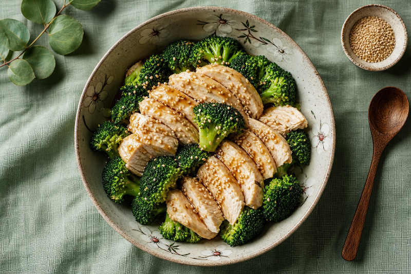 Poulet gingembre et brocolis, recette GustoPlan