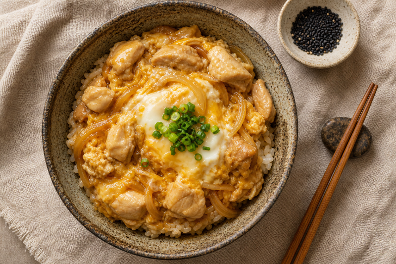 Light oyakodon chicken egg, GustoPlan recipe