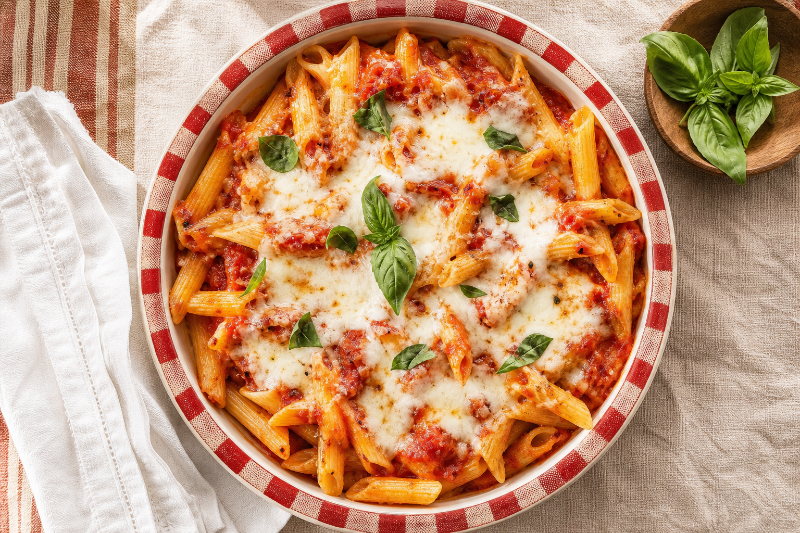 Penne tomate mozzarella, recette GustoPlan