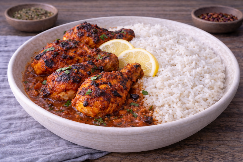 Poulet Tandoori avec Riz