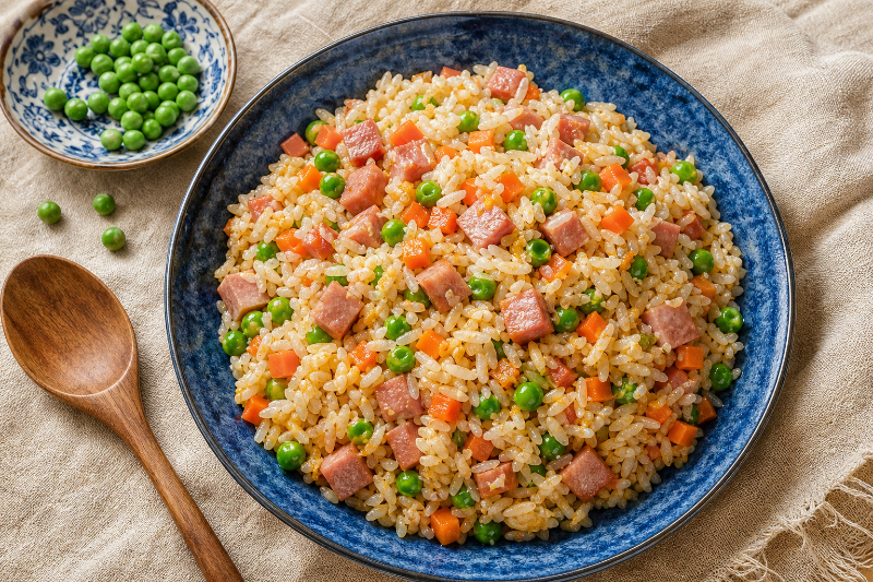 Riz Cantonais au Jambon, recette GustoPlan