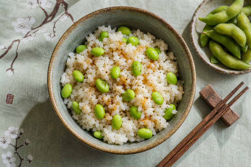 Riz edamame soja, recette GustoPlan